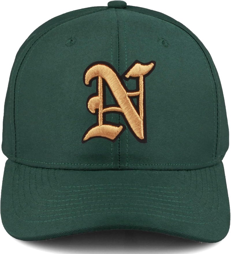 Daxton Store Premium Mid Profile Hat Semi Curved Visor Cap Black Gold Gothic Embroidered A to Z Letter Number Initial - Image 2